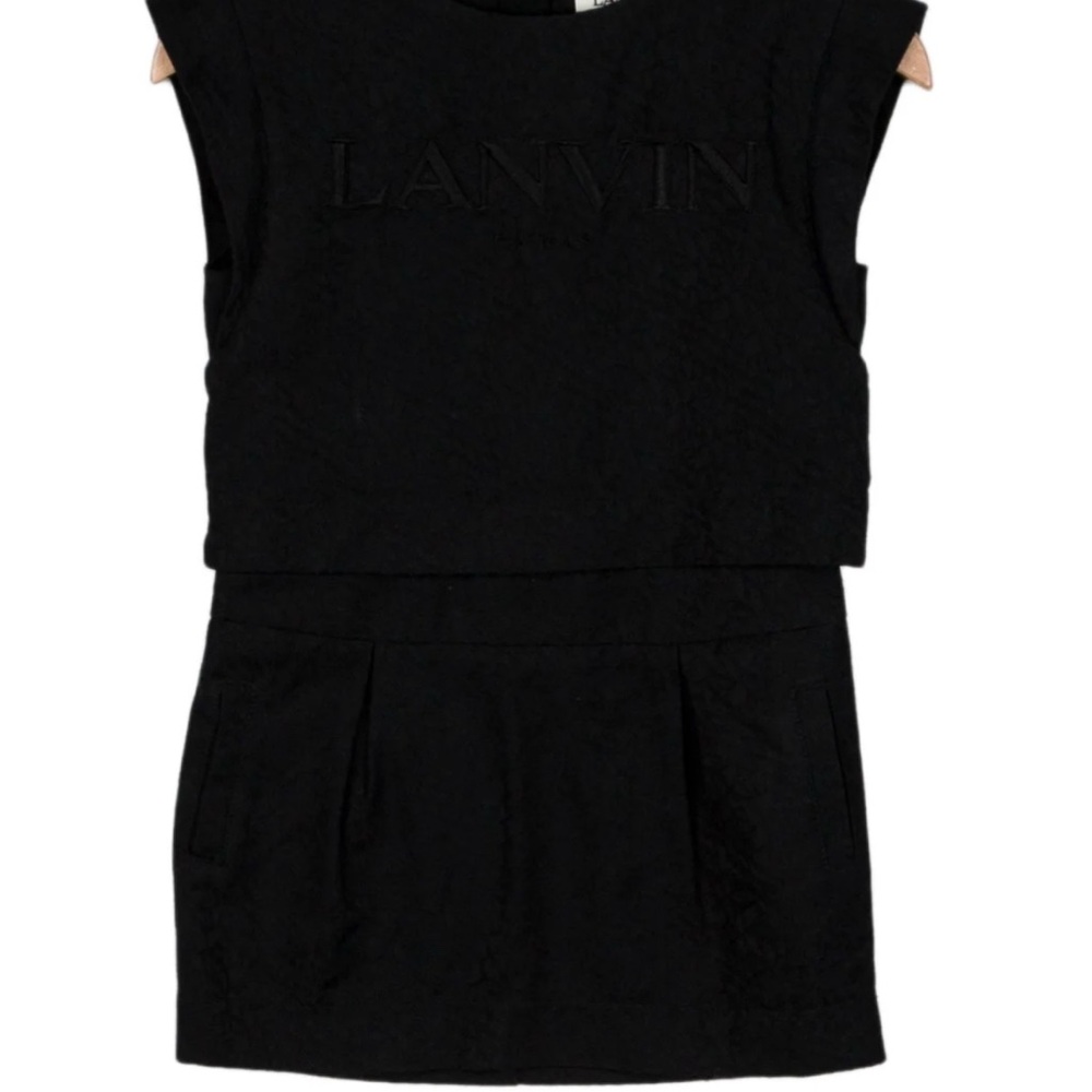 L Lanvin Girls Black Dress 4T Designer Elegant Party Holiday Outfit